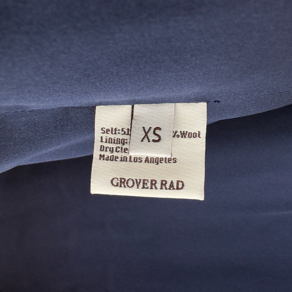 Grover Rad Jacket Womens XS Blue Collection 001 Wool Silk Art Oversized Blazer - Picture 11 of 14